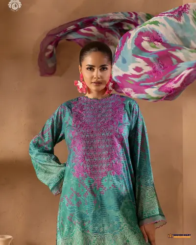 Ruhay Sukhan Vol-4 | ART-2 Unstitch Pakistani Three Piece dress by GullJee