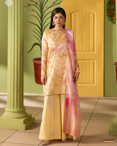 Mishaal Vol-9 | ART-5 Unstitch Pakistani Three Piece dress by GullJee