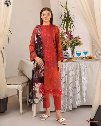 MORJA Vol-13 | ART-5 Unstitch Pakistani Three Piece dress by Gulljee