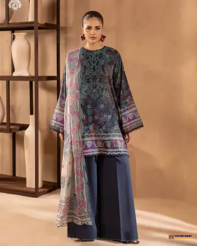 Ruhay Sukhan Vol-4 | ART-5 Unstitch Pakistani Three Piece dress by GullJee
