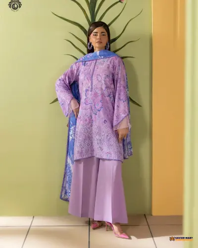 Mishaal Vol-9 | ART-4 Unstitch Pakistani Three Piece dress by GullJee