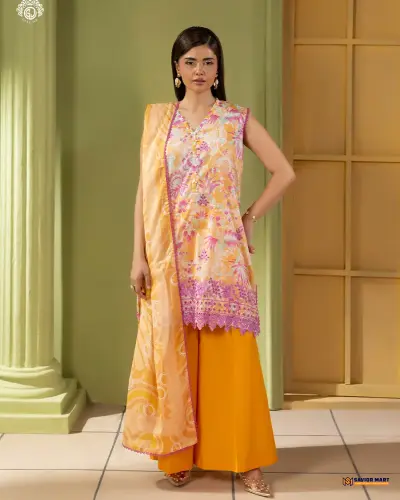 Mishaal Vol-9 | ART-12 Unstitch Pakistani Three Piece dress by GullJee