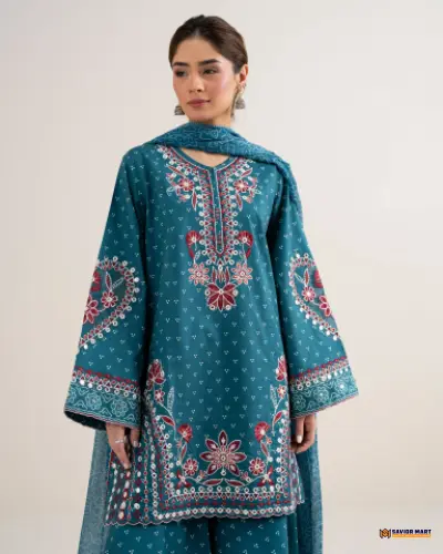 SAPPHIRE ANDAZ- 3 Piece - Embroidered Lawn Suit