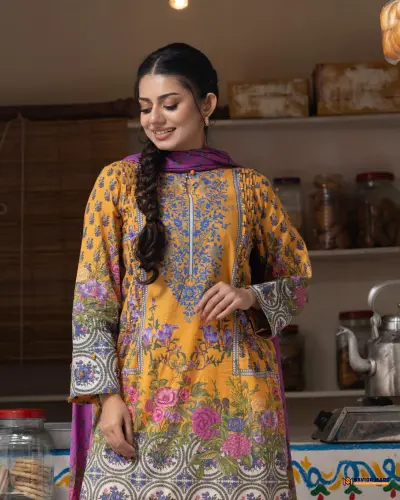 THE TONG STORY-100 | Unstitch Three Piece Dress by HOOR