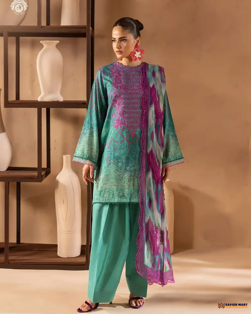 Ruhay Sukhan Vol-4 | ART-2 Unstitch Pakistani Three Piece dress by GullJee