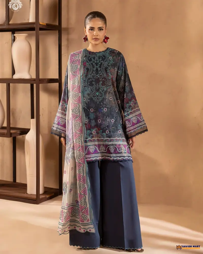 Ruhay Sukhan Vol-4 | ART-5 Unstitch Pakistani Three Piece dress by GullJee