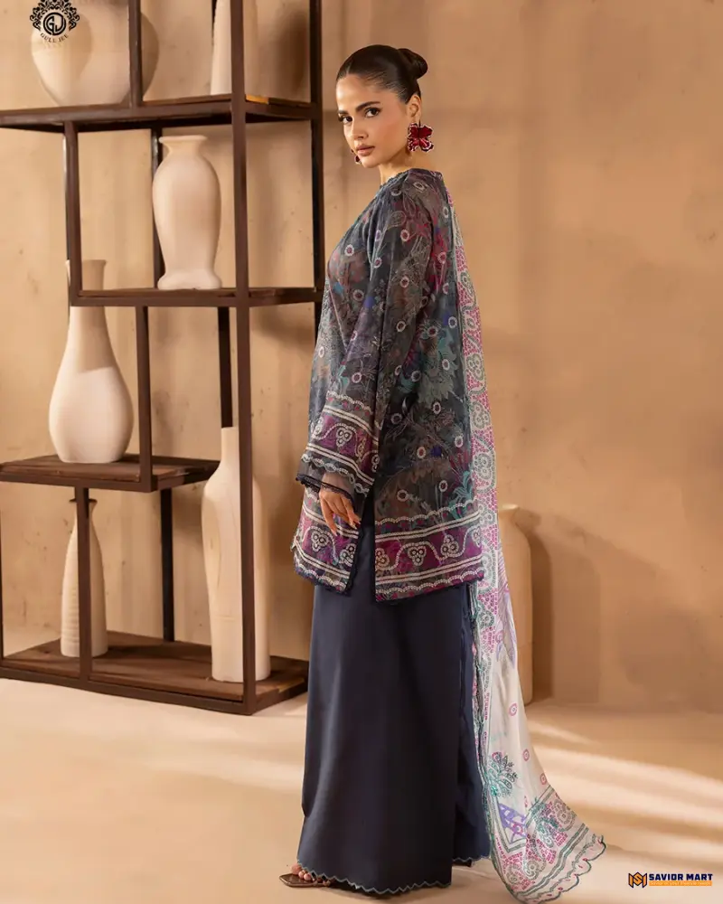 Ruhay Sukhan Vol-4 | ART-5 Unstitch Pakistani Three Piece dress by GullJee