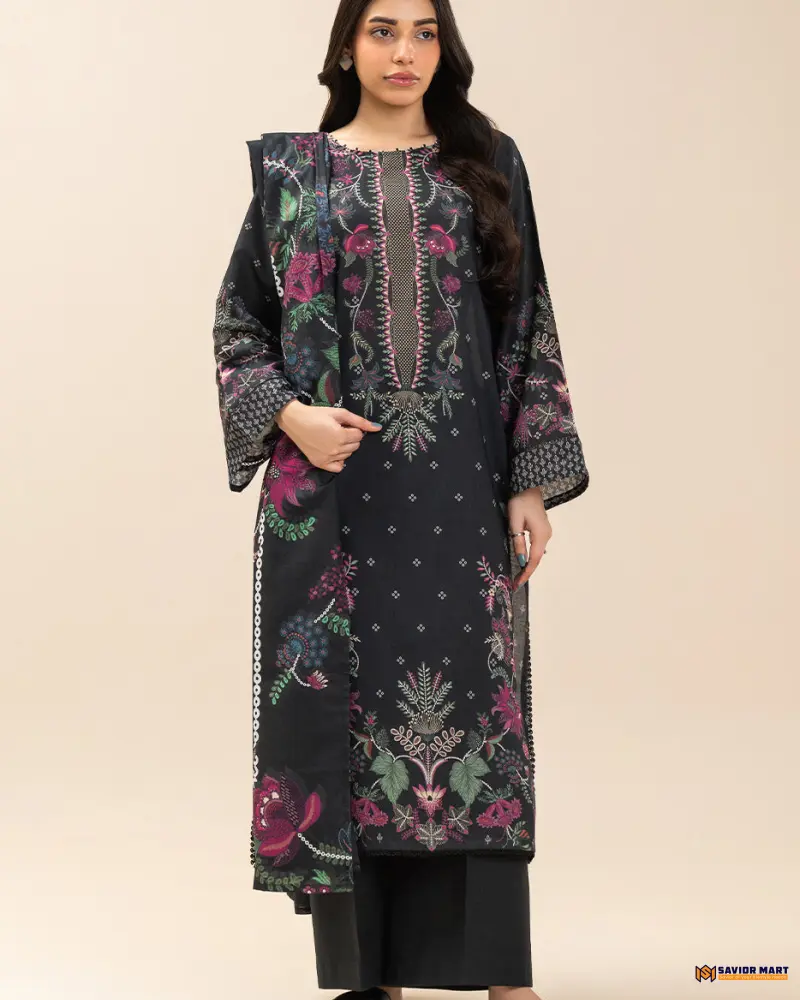BeechTree EBONY PRISTINE 3 Piece Lawn Suit | Unstitched Pakistani Dress
