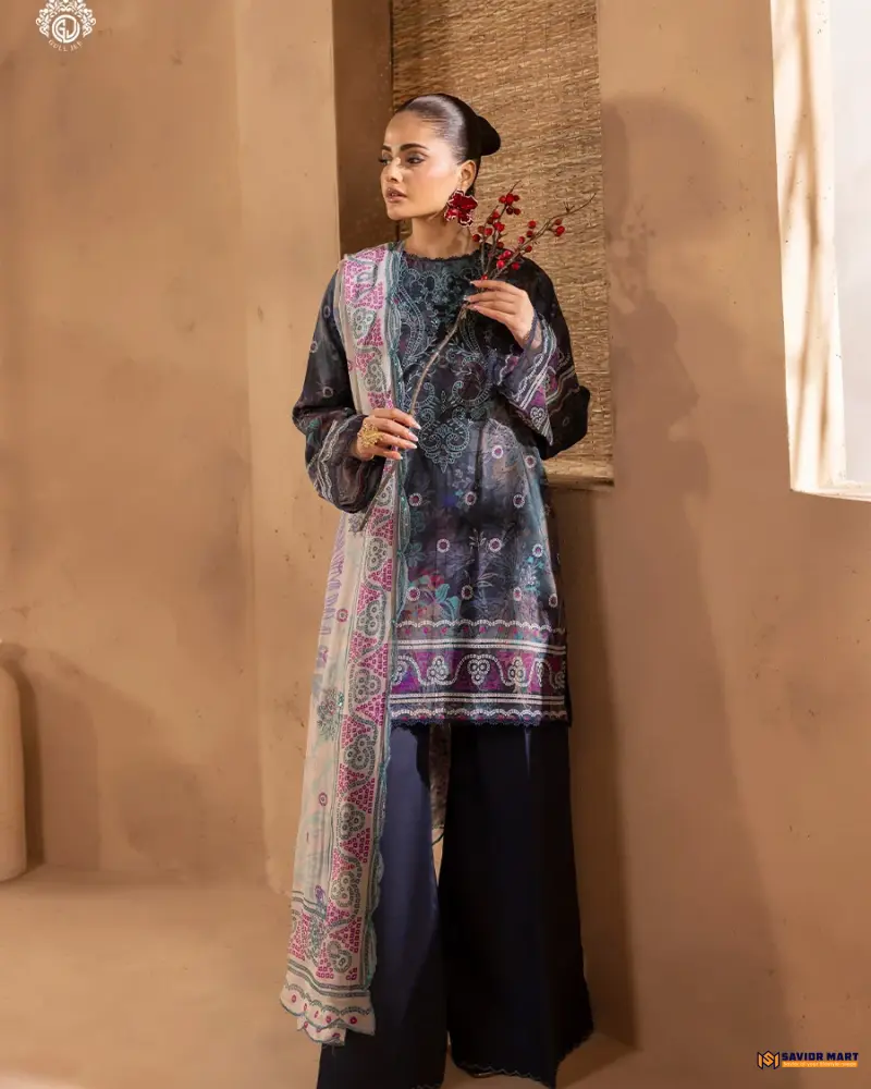 Ruhay Sukhan Vol-4 | ART-5 Unstitch Pakistani Three Piece dress by GullJee