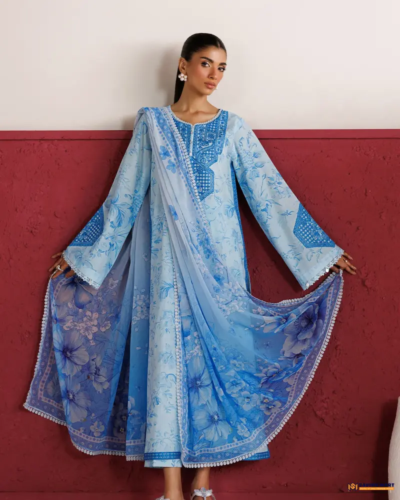 FARASHA- Marine Whisper | Unstitch Pakistani Three Piece dress