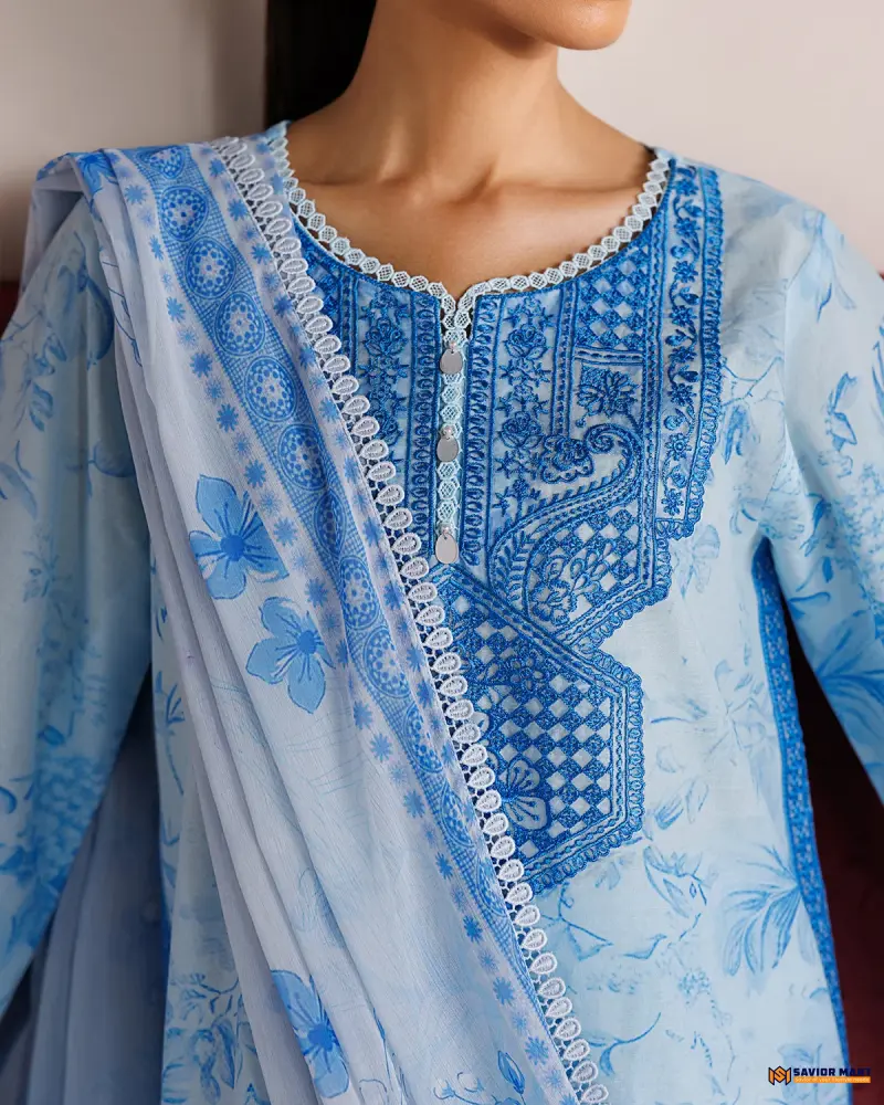 FARASHA- Marine Whisper | Unstitch Pakistani Three Piece dress