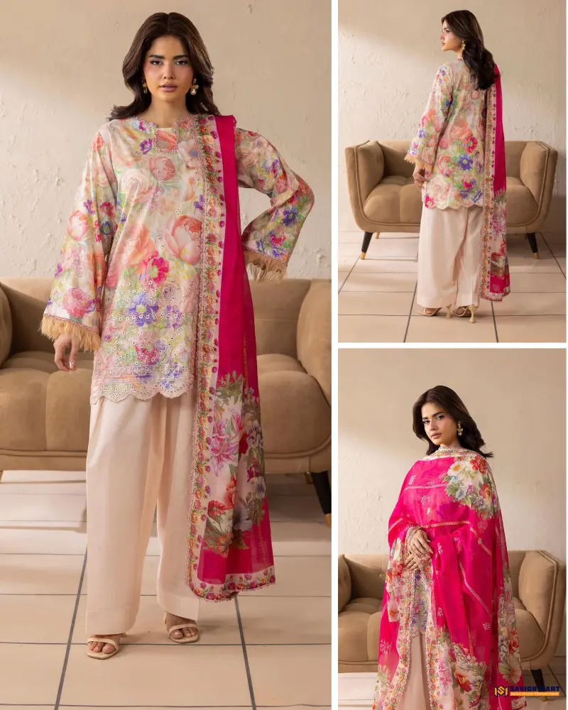 Kroma Vol-1 | ART-2 Unstitch Pakistani Three Piece dress by GullJee