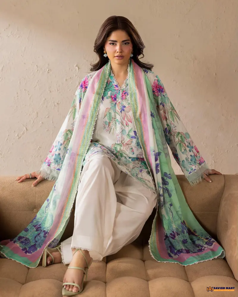 Kroma Vol-1 | ART-3 Unstitch Pakistani Three Piece dress by GullJee