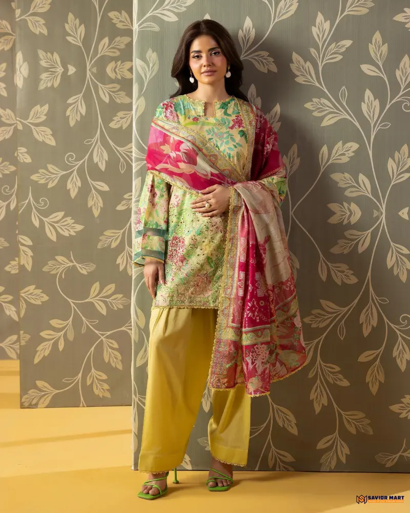 Kroma Vol-1 | ART-8 Unstitch Pakistani Three Piece dress by GullJee