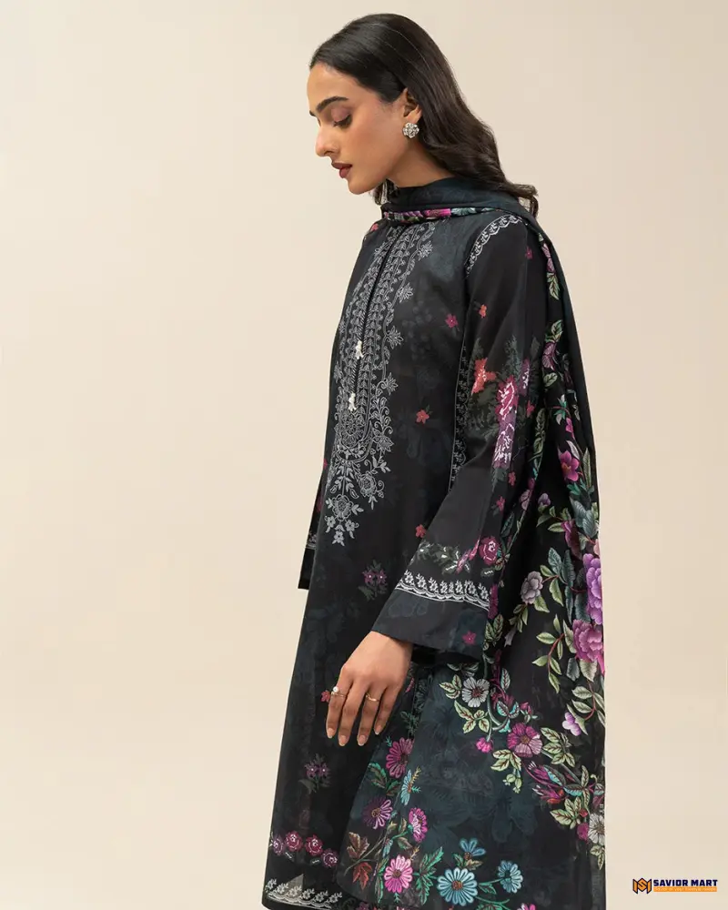 BeechTree MIDNIGHT BLOOM 3 Piece Lawn Suit | Unstitched Pakistani Dress (Copy)