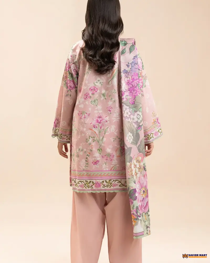BEECHTREE ROSY SYMPHONY 3 Piece Lawn Suit | Unstitched Pakistani Dress