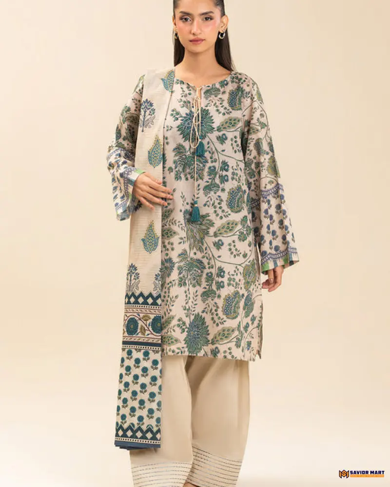 BeechTree AZURE CHARM 3 Piece Lawn Suit | Unstitched Pakistani Dress