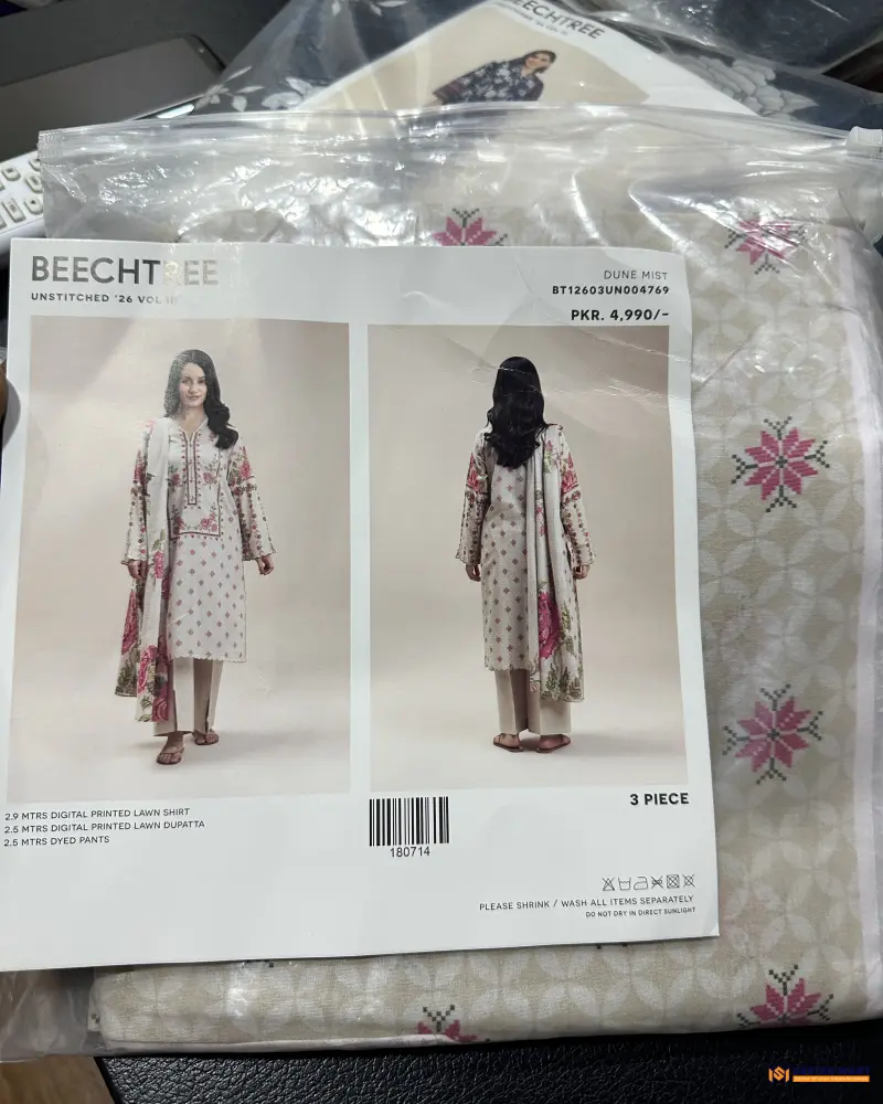 BeechTree DUNE MIST 3 Piece Lawn Suit | Unstitched Pakistani Dress