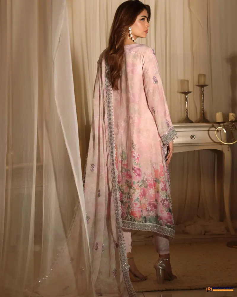 NOOR MAHAL-2 Luxury EMB Chiffon Dress by Bin Hameed
