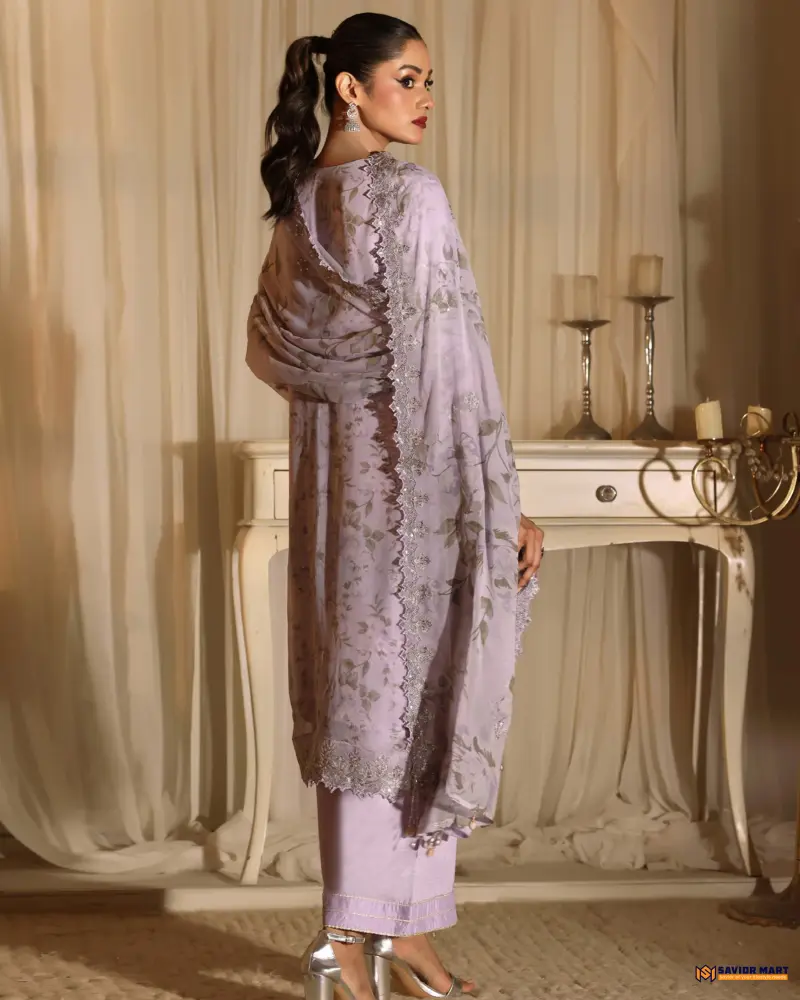 NOOR MAHAL-4 Luxury EMB Chiffon Dress by Bin Hameed