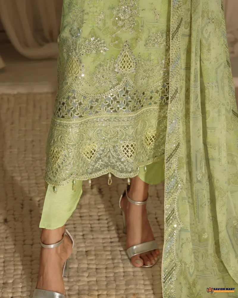 NOOR MAHAL- 1 Luxury EMB Chiffon Dress by Bin Hameed
